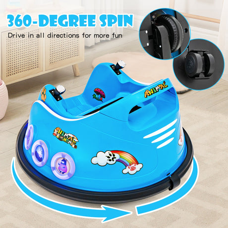 Coche eléctrico montable de 12V con control remoto y luces LED intermitentes