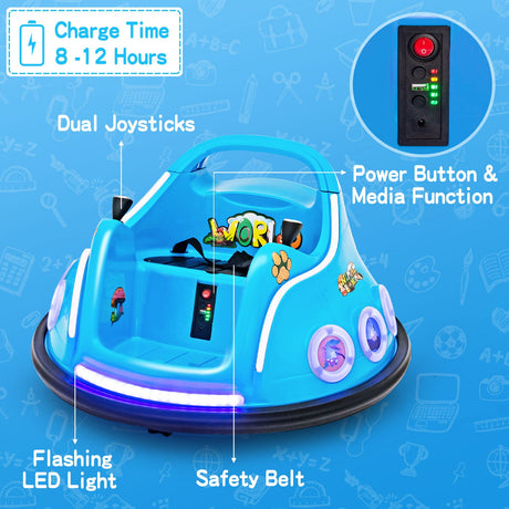 Coche eléctrico montable de 12V con control remoto y luces LED intermitentes