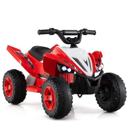 ATV de 12 V para niños de cuatro ruedas con luces LED y velocidad máxima de 11,2 km/h