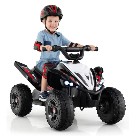ATV de 12 V para niños de cuatro ruedas con luces LED y velocidad máxima de 11,2 km/h