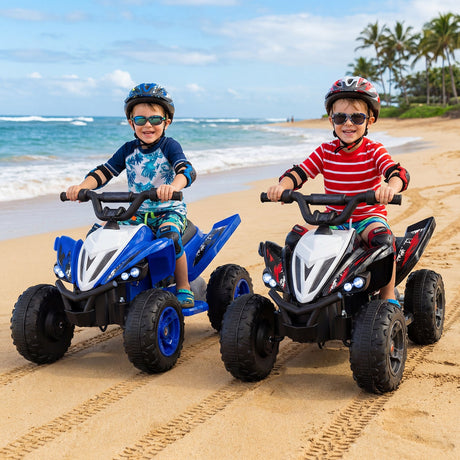 ATV de 12 V para niños de cuatro ruedas con luces LED y velocidad máxima de 11,2 km/h