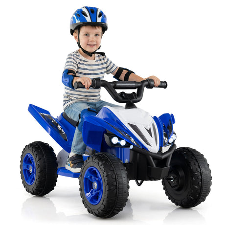 ATV de 12 V para niños de cuatro ruedas con luces LED y velocidad máxima de 11,2 km/h