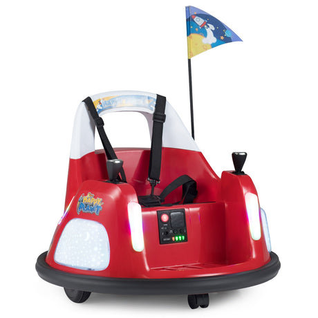 Coche de choque para niños de 12V con control remoto y luces intermitentes