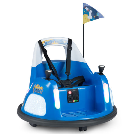 Coche de choque para niños de 12V con control remoto y luces intermitentes