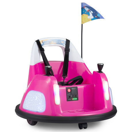 Coche de choque para niños de 12V con control remoto y luces intermitentes