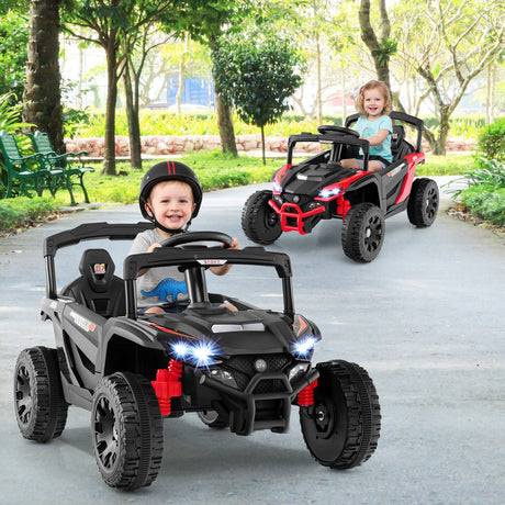 Coche Eléctrico UTV de 12V para Niños con Luces LED, Música y Bocina