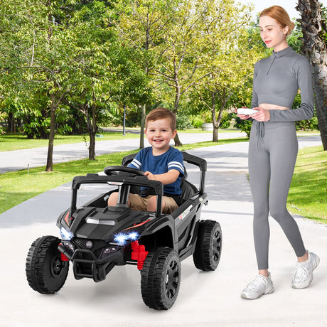 Coche Eléctrico UTV de 12V para Niños con Luces LED, Música y Bocina