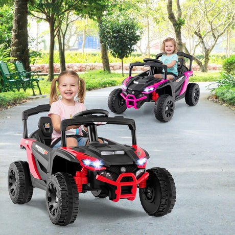 Coche Eléctrico UTV de 12V para Niños con Luces LED, Música y Bocina