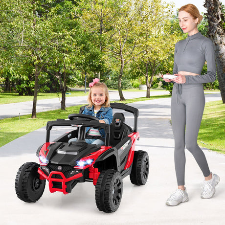 Coche Eléctrico UTV de 12V para Niños con Luces LED, Música y Bocina