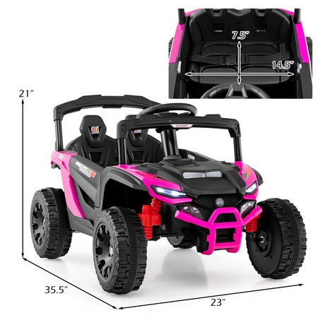 Coche Eléctrico UTV de 12V para Niños con Luces LED, Música y Bocina