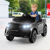 Coche eléctrico de 12 V para niños con control remoto, puertas con seguro, sistema de arranque lento y luces LED