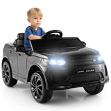 Coche eléctrico de 12 V para niños con control remoto, puertas con seguro, sistema de arranque lento y luces LED
