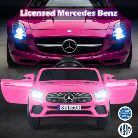 Coche Eléctrico Infantil Mercedes-Benz 12V con Control Remoto y Música