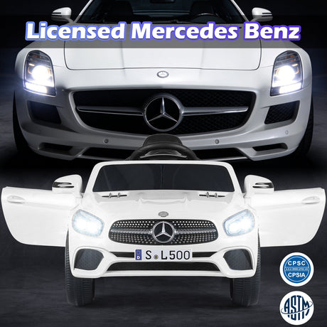 Coche Eléctrico Infantil Mercedes-Benz 12V con Control Remoto y Música