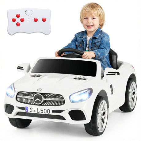 Coche Eléctrico Infantil Mercedes-Benz 12V con Control Remoto y Música
