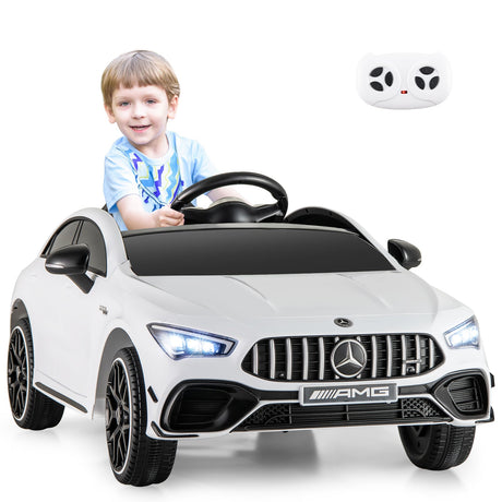 Coche para niños Mercedes-Benz AMG CLA 45 de 12 V con control remoto