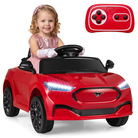 Coche eléctrico infantil 12V Ford Mach E con licencia, control parental y bocina