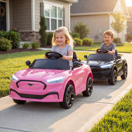 Coche eléctrico infantil 12V Ford Mach E con licencia, control parental y bocina