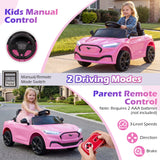 Coche eléctrico infantil 12V Ford Mach E con licencia, control parental y bocina