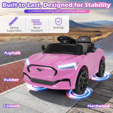 Coche eléctrico infantil 12V Ford Mach E con licencia, control parental y bocina
