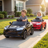 Coche eléctrico infantil 12V Ford Mach E con licencia, control parental y bocina
