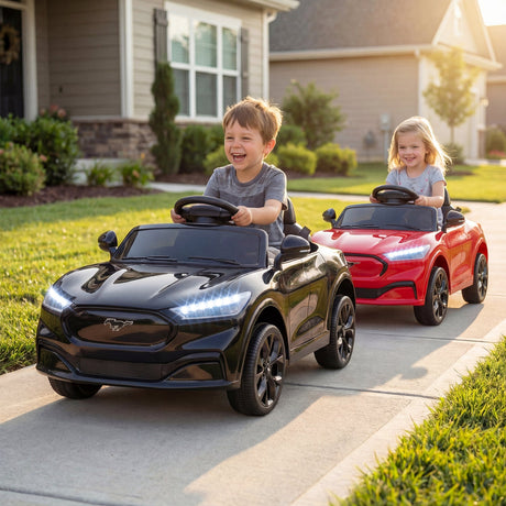 Coche eléctrico infantil 12V Ford Mach E con licencia, control parental y bocina