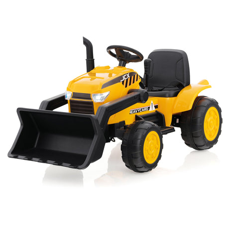 Excavadora infantil de 12 V con pala excavadora ajustable - Amarillo