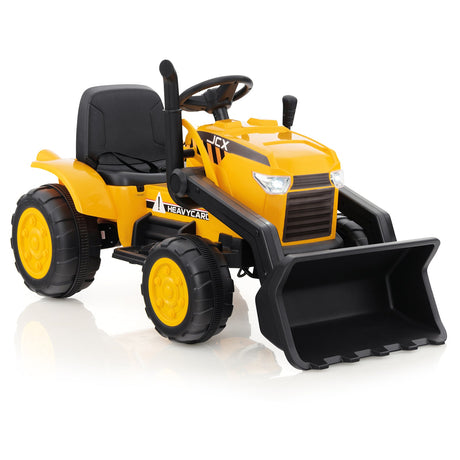 Excavadora infantil de 12 V con pala excavadora ajustable - Amarillo