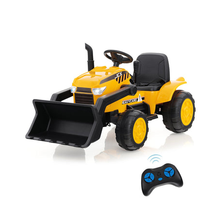 Excavadora infantil de 12 V con pala excavadora ajustable - Amarillo