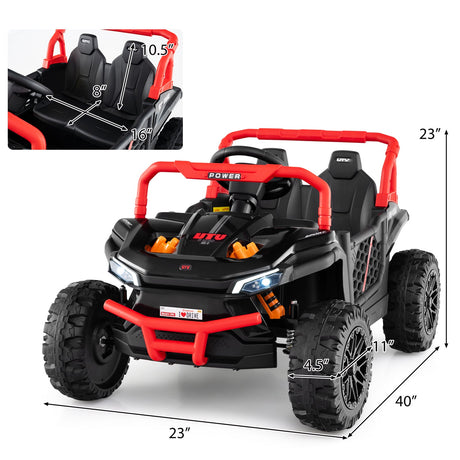 Camioneta eléctrica para niños de 12 V con control remoto parental y luces