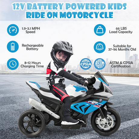 Moto de juguete eléctrica de 12 V BMW con licencia para niños de 37 a 96 meses
