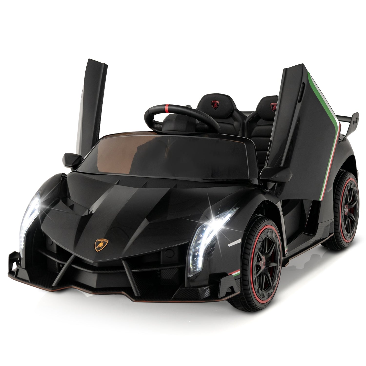 Coche Deportivo Eléctrico 12V Lamborghini 4WD con Licencia y Control Remoto 2.4G para Niños