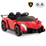 Coche Deportivo Eléctrico 12V Lamborghini 4WD con Licencia y Control Remoto 2.4G para Niños