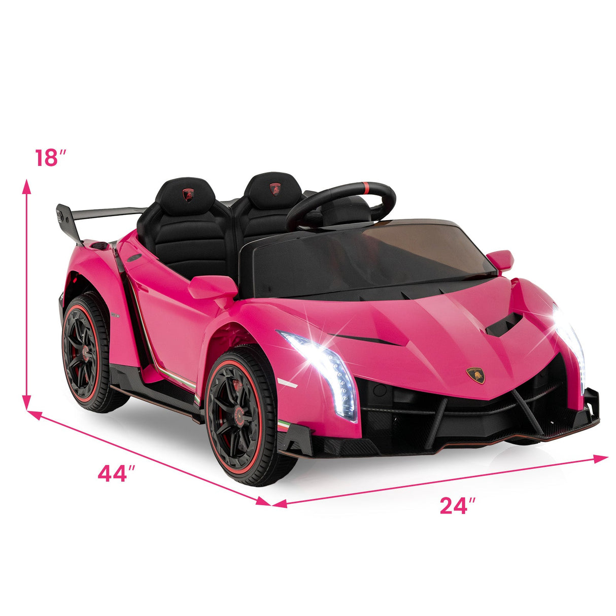 Coche Deportivo Eléctrico 12V Lamborghini 4WD con Licencia y Control Remoto 2.4G para Niños