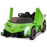Coche Deportivo Eléctrico 12V Lamborghini 4WD con Licencia y Control Remoto 2.4G para Niños