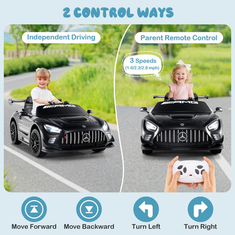 Coche Eléctrico para Niños Mercedes-AMG GT3 con Licencia y Velocidad Ajustable de 12V