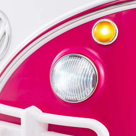Coche Eléctrico 12V con Licencia Volkswagen Bus con Portavasos y Faros LED para Mayores de 3 Años