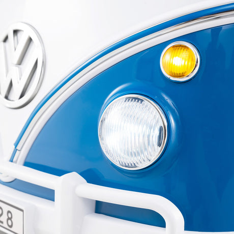 Coche Eléctrico 12V con Licencia Volkswagen Bus con Portavasos y Faros LED para Mayores de 3 Años