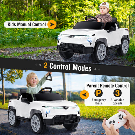 Coche Eléctrico para Niños de 12V con Licencia Chevrolet y Mando a Distancia, Regalo para Mayores de 3 Años
