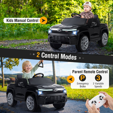 Coche Eléctrico para Niños de 12V con Licencia Chevrolet y Mando a Distancia, Regalo para Mayores de 3 Años