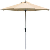 9 Feet Patio Outdoor Market Umbrella with Aluminum Pole without Weight Base