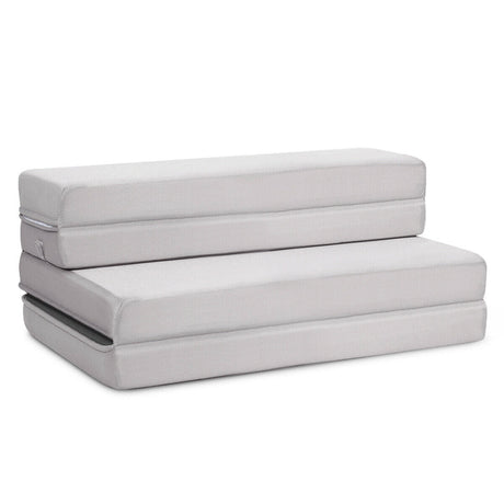 Colchón de espuma plegable de 4 pulgadas para sofá cama con asas
