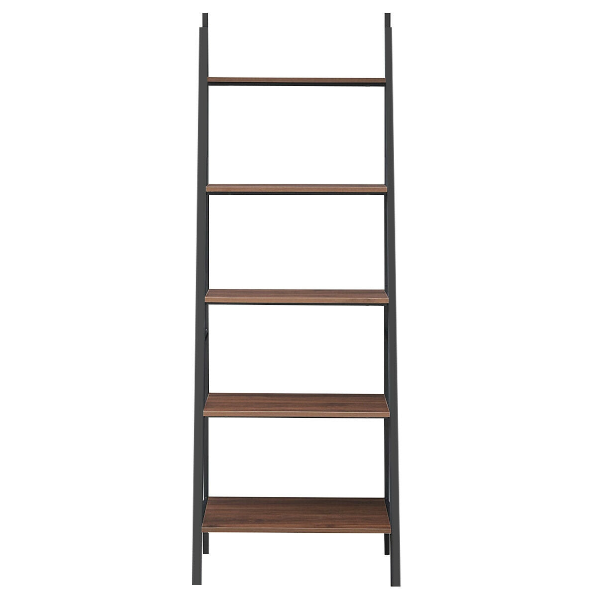 Estantería inclinada de 5 niveles de madera y metal