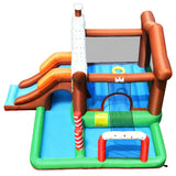 Castillo hinchable inflable con tobogán y escalador para niños sin soplador