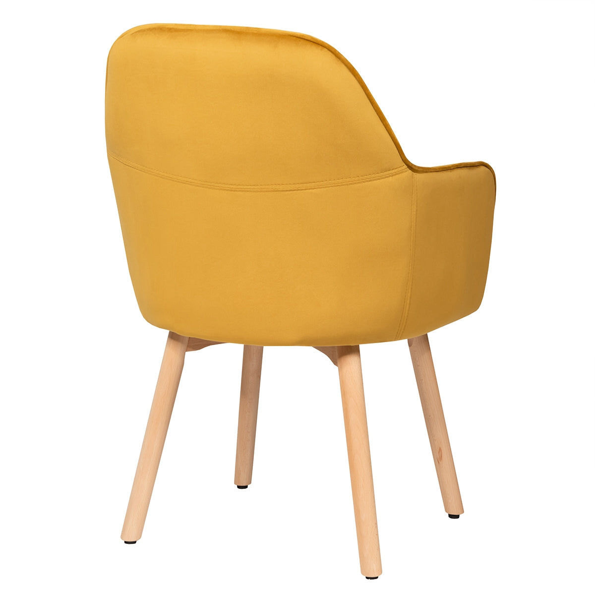 Juego de 2 sillones decorativos de ocio de respaldo medio - Amarillo