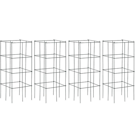 4 Pack Enrejado de Jardín para Plantas Trepadoras para Flores y Verduras