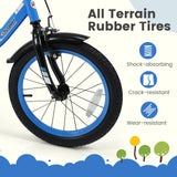 Bicicleta infantil de 12/14/16/18 pulgadas con ruedas de entrenamiento extraíbles y asiento ajustable para niños de 3 a 8 años, azul marino