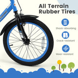 Bicicleta infantil de 12/14/16/18 pulgadas con ruedas de entrenamiento extraíbles y asiento ajustable para niños de 3 a 8 años, azul marino