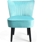 Juego de 2 sillones modernos tapizados con patas de madera maciza