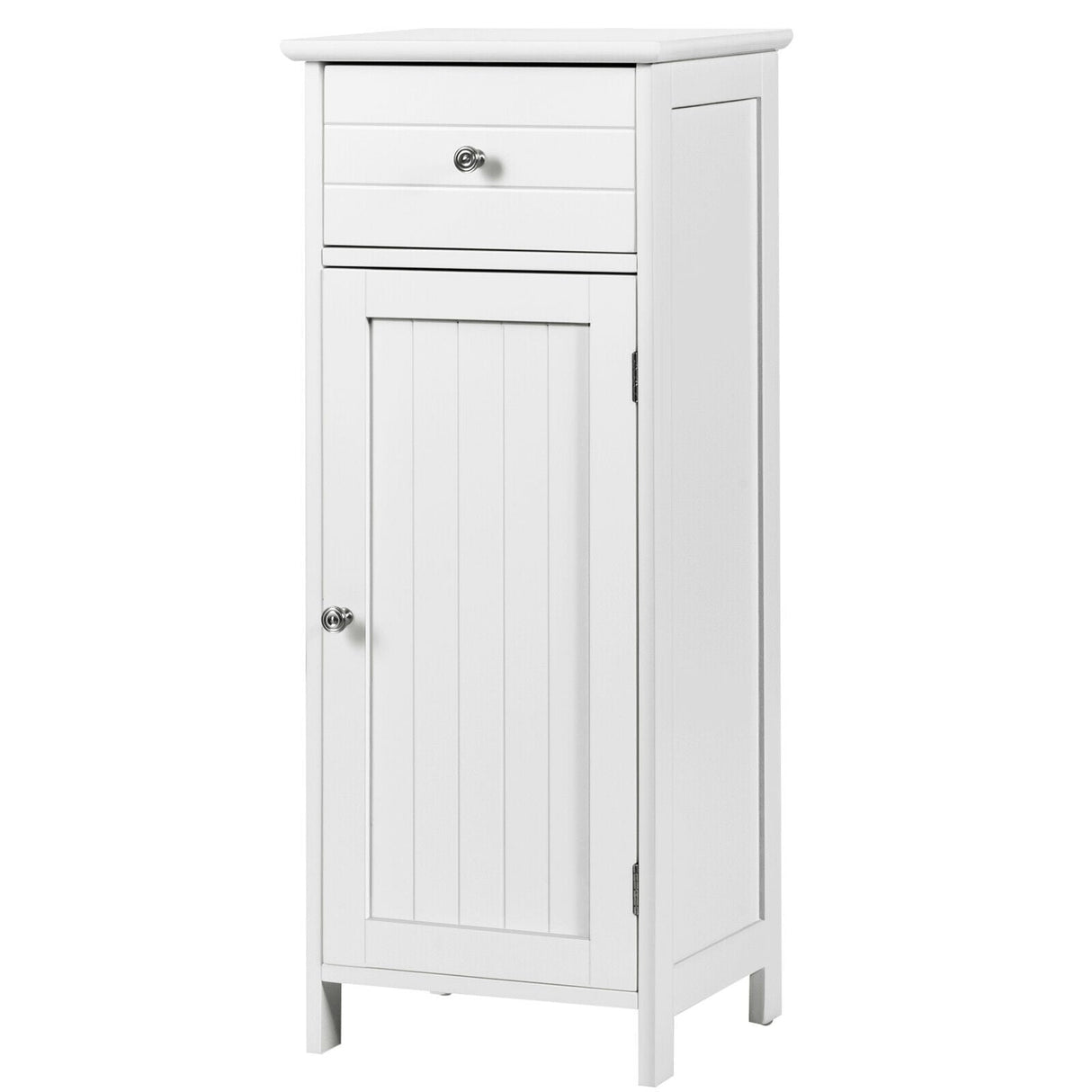 Mueble de almacenamiento de madera para baño con cajón y estante